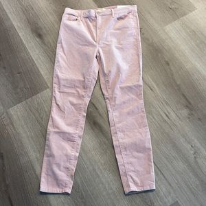 NWT LOFT High Rise Skinny Pink Cords